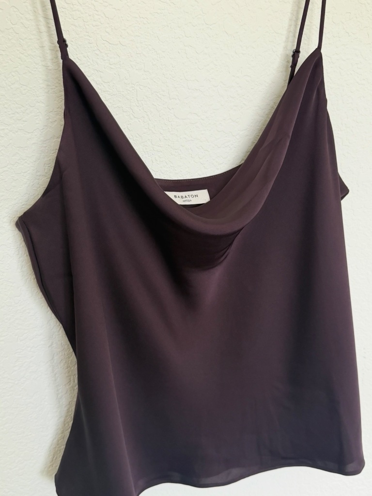 Aritzia Babaton Purple Cowl Neck Top Blouse Cami Xl Extra Large